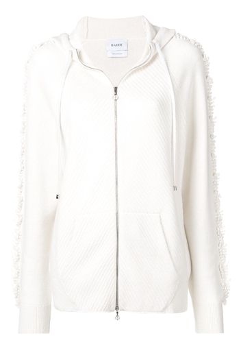 Barrie zipped knit hoodie - White