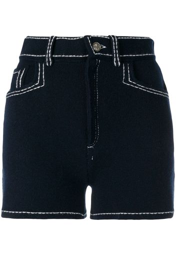 Barrie stitch-detail shorts - Blue