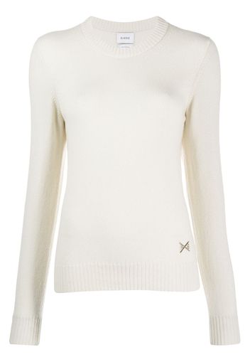 Barrie round neck cashmere jumper - White