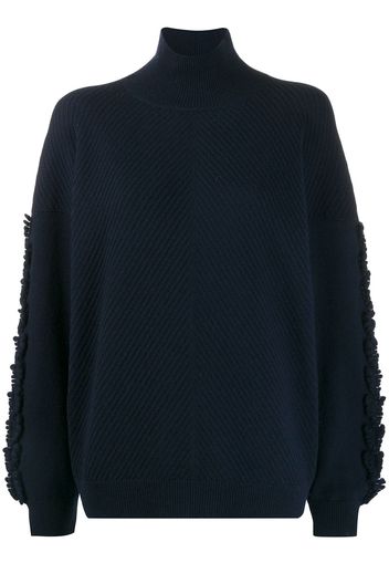 Barrie textured sleeves detail jumper - Blue