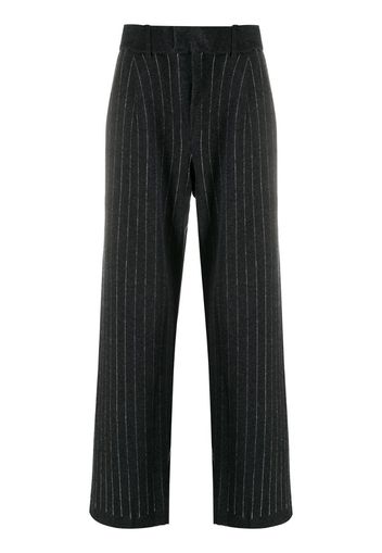 pinstripe cashmere tailored trousers