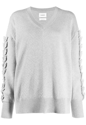 textured sleeve jumper