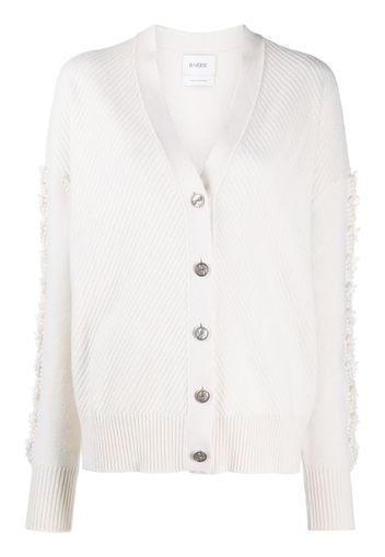 thistle-knit sleeve cashmere cardigan