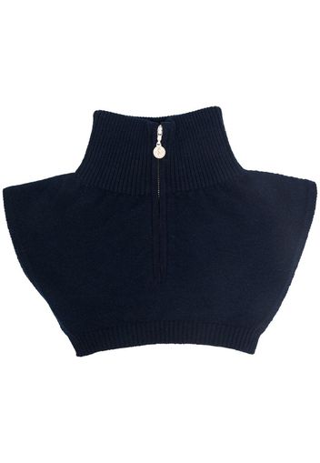 half-zip cashmere bib