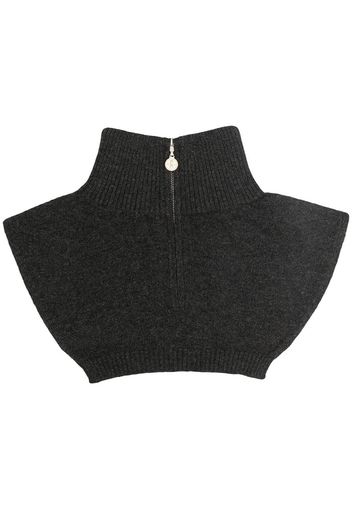 half-zip cashmere bib