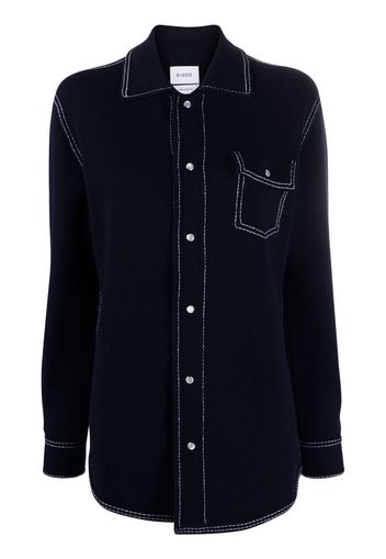 Barrie knitted style overshirt - Blue