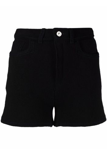 Barrie high-waisted knit shorts - Black