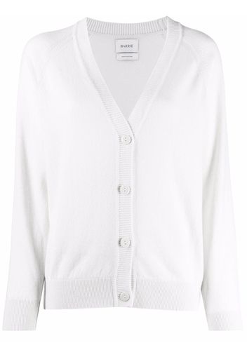 Barrie rib-trimmed cashmere cardigan - White