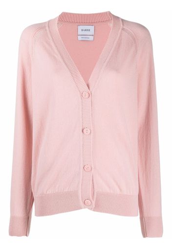 Barrie rib-trimmed cashmere cardigan - Pink