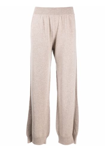 Barrie side-slit cashmere trousers - Neutrals