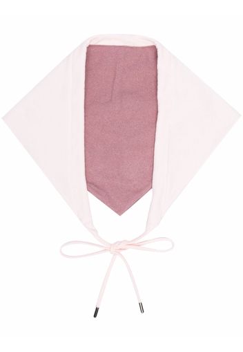 Barrie two-tone tie-fastening foulard - Pink