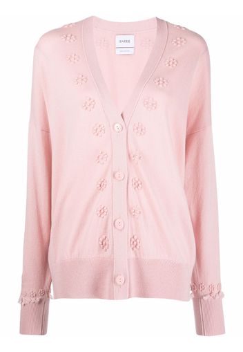 Barrie debossed-detail knit cardigan - Pink