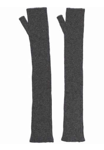 Barrie cashmere fingerless gloves - Grey