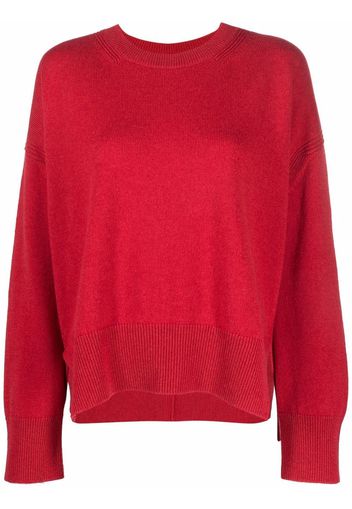 Barrie side-slit cashmere jumper - 422 RED