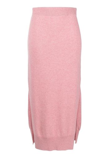 Barrie high-waist cashmere maxi skirt - Pink