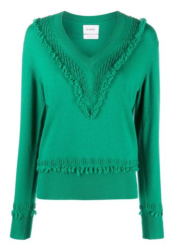 Barrie fringed cashmere jumper - Green