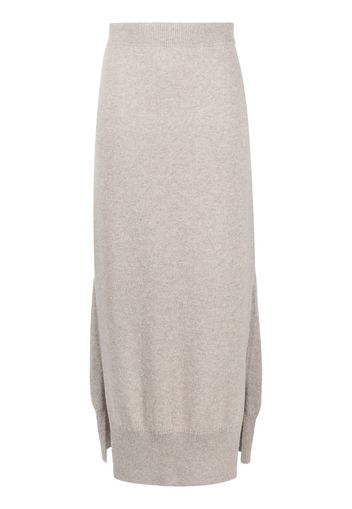 Barrie high-waist cashmere maxi skirt - Neutrals