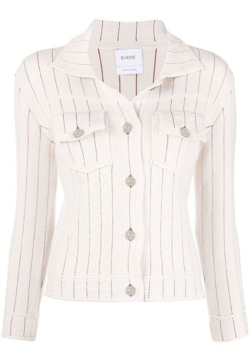 Barrie striped uniform denim jacket - Neutrals