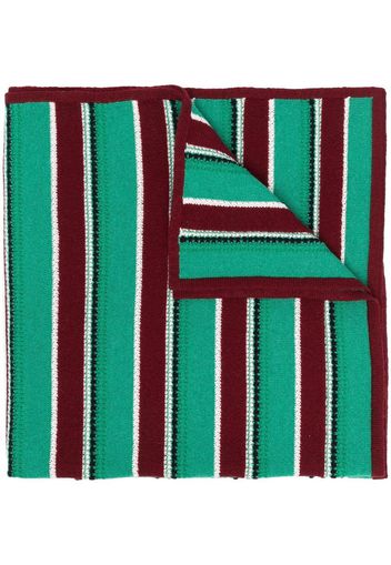 Barrie striped knitted scarf - Green