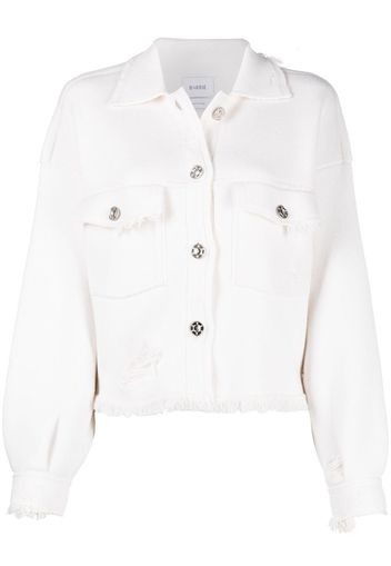 Barrie fringed denim jacket - White