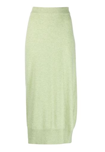 Barrie high-waisted knitted midi skirt - Green