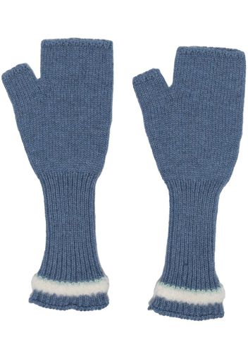 Barrie fingerless knit gloves - Blue