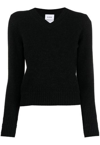 Barrie V-neck cashmere-knit top - Black