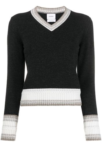 Barrie V-neck cashmere-knit top - Black