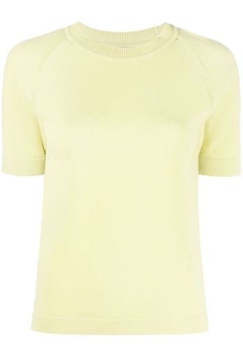 Barrie cashmere short-sleeve top - Green