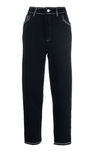 Barrie high-rise straight-leg trousers - Blue