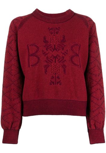 Barrie round neck cashmere jumper - Red