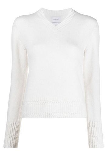 Barrie V-neck cashmere jumper - White