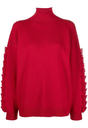 Barrie rollneck cashmere jumper - Red