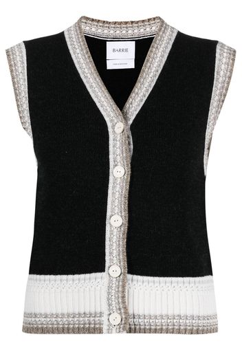 Barrie sleeveless cashmere cardigan - Black