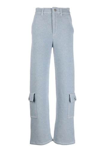 Barrie knitted cargo trousers - Blue