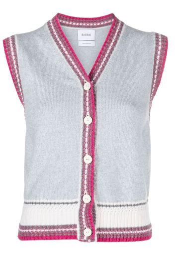 Barrie sleeveless cashmere cardigan - Blue