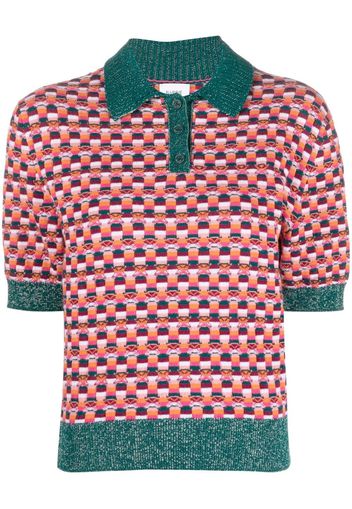 Barrie intarsia-knit polo shirt - Green