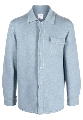Barrie long-sleeve cashmere shirt - Blue