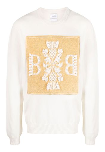 Barrie embroidered cashmere jumper - Neutrals