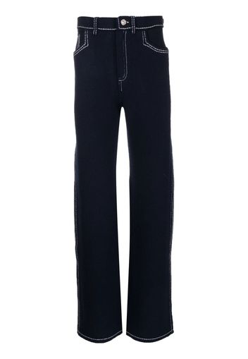 Barrie high-rise wide-leg trousers - Blue