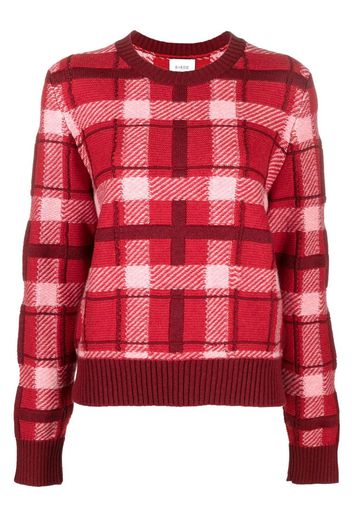 Barrie check-pattern cashmere jumper - Red