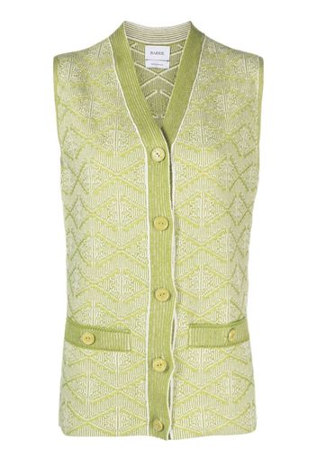 Barrie patterned jacquard cardigan - Green