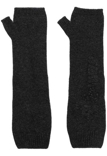 Barrie cashmere fingerless mittens - Grey