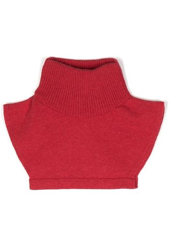 Barrie high-neck cashmere collar - Red