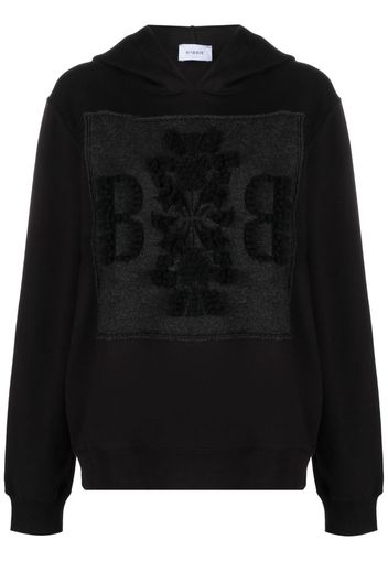 Barrie logo-patch cotton hoodie - Black