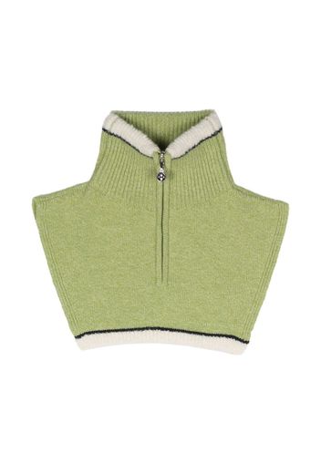 Barrie knitted zip-up scarf - Green