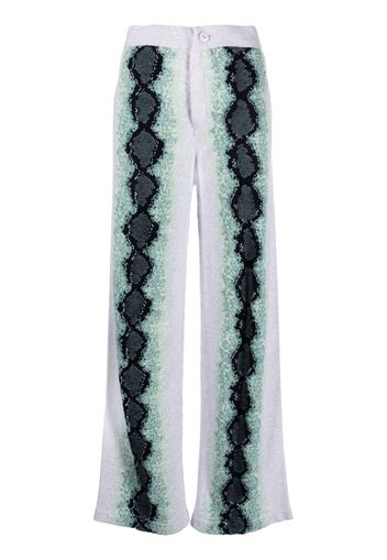 Barrie python knitted trousers - Grey