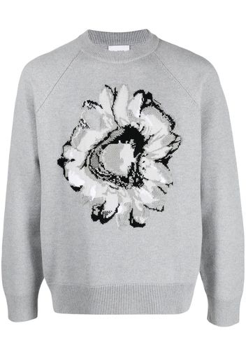 Barrie cashmere flower-print jumper - Grey