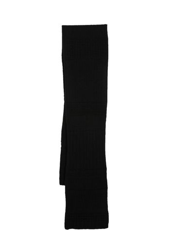 Barrie stripe-print knit scarf - Black