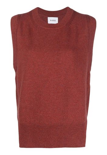 Barrie Iconic sleeveless cashmere jumper - Red